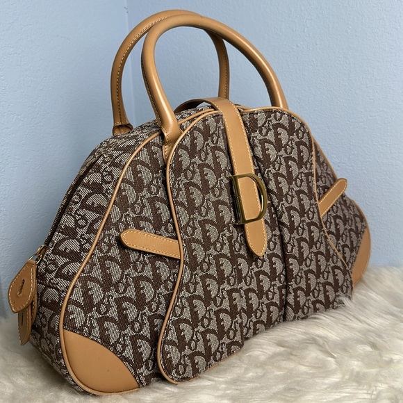 💯Authentic Christian Dior Double Saddle Diorissimo Canvas & Beige Leather🍀 - Picture 12 of 17